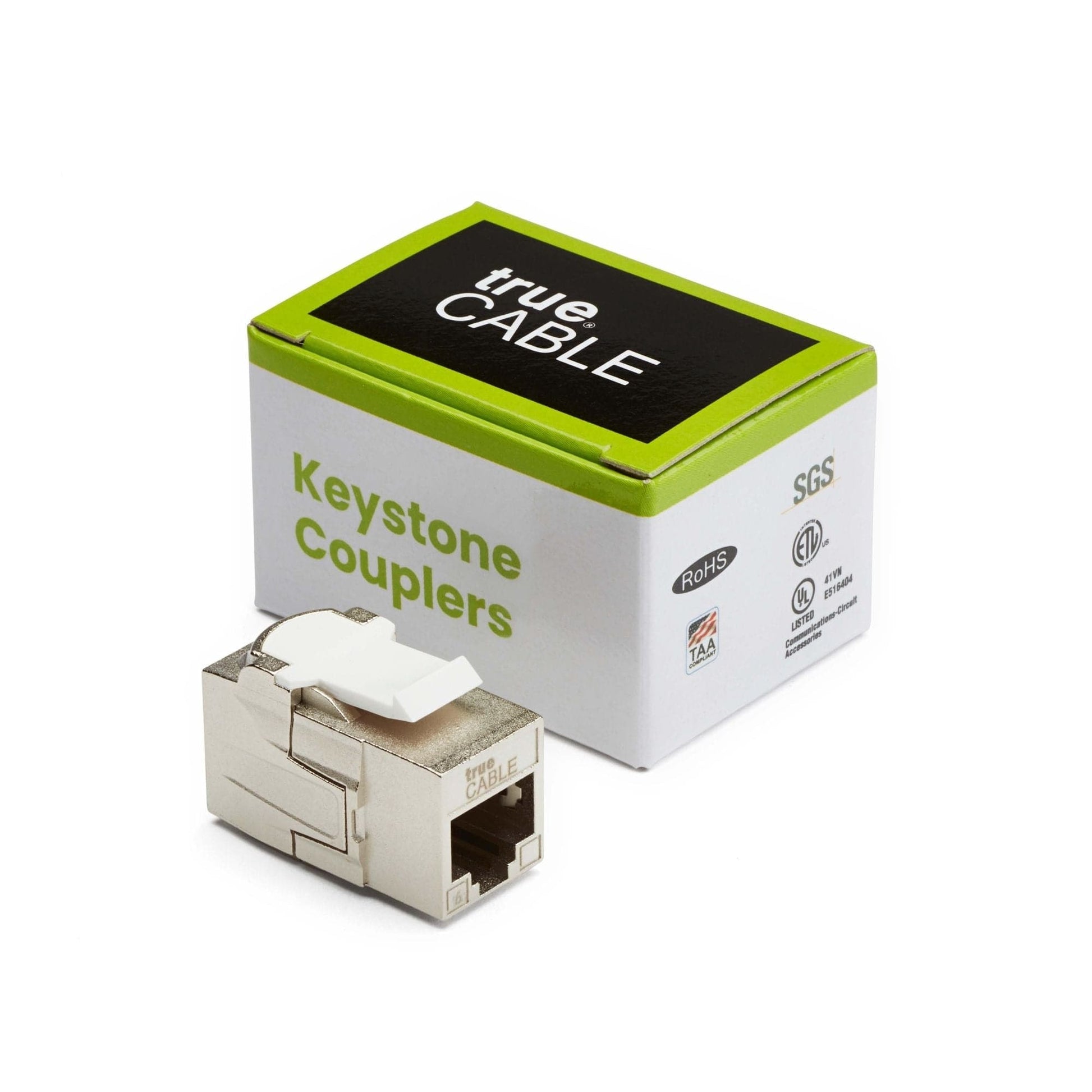 Cat6 Keystone Jack Coupler | Shielded | 2pc | closed box