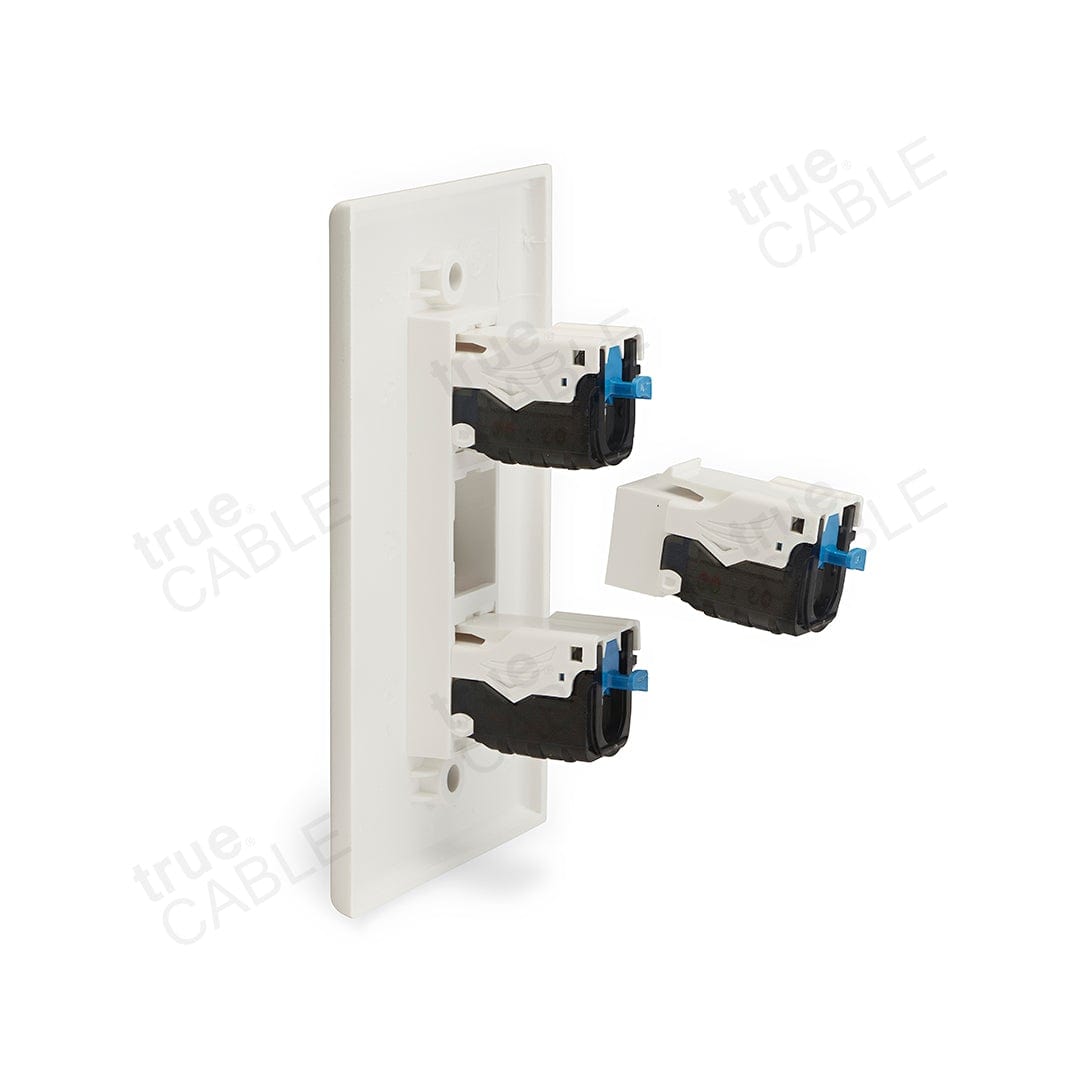 Single Gang Wall Plates - 3 port
