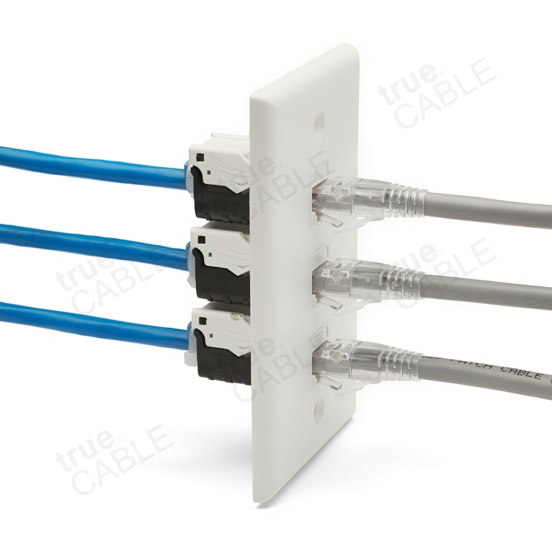 Single Gang Wall Plates - 3 port
