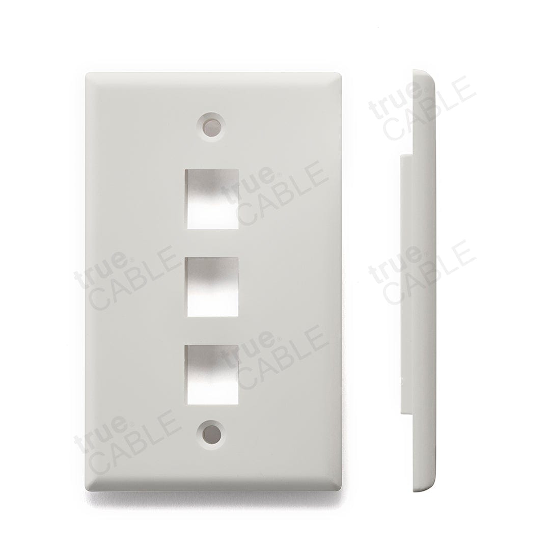 Single Gang Wall Plates - 3 port
