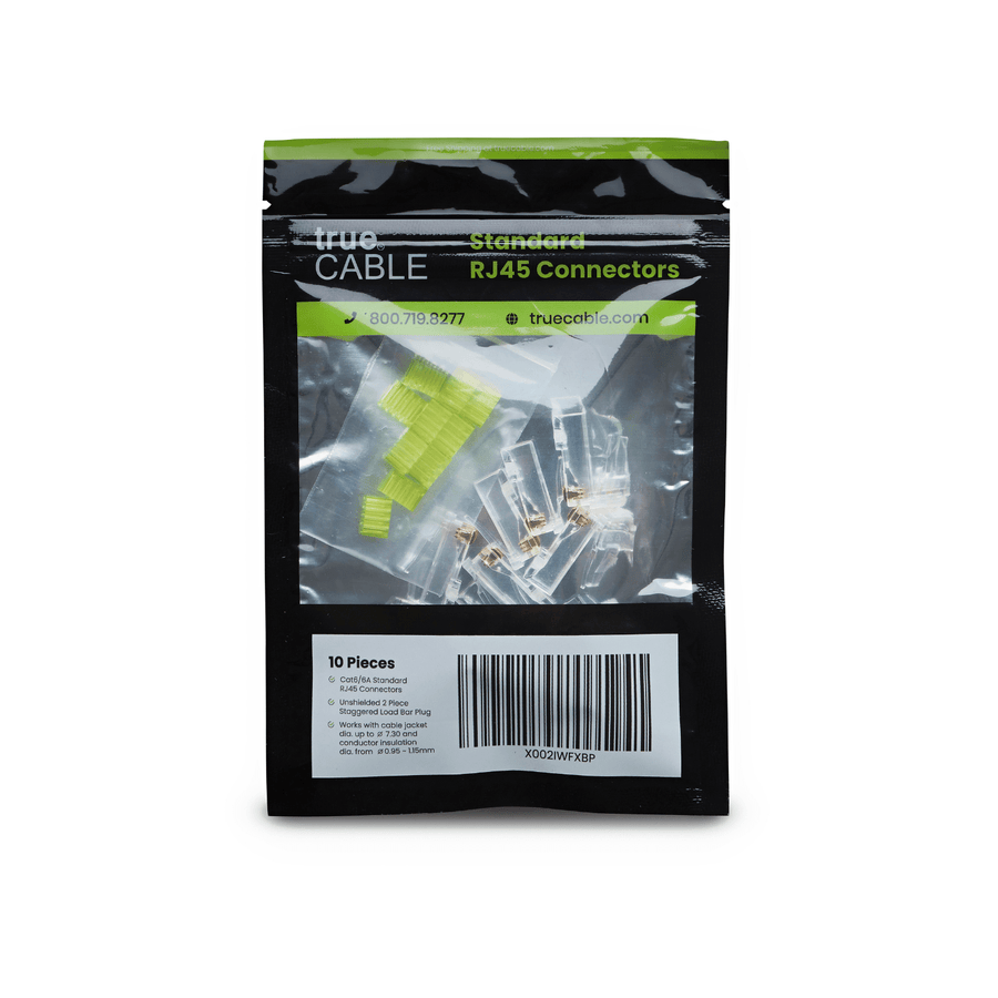RJ45 Cat6/6A Standard Cable Connectors | Unshielded – trueCABLE