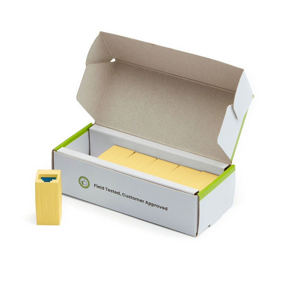 Cat6 Inline Coupler | Unshielded | Yellow | 6pc | open box