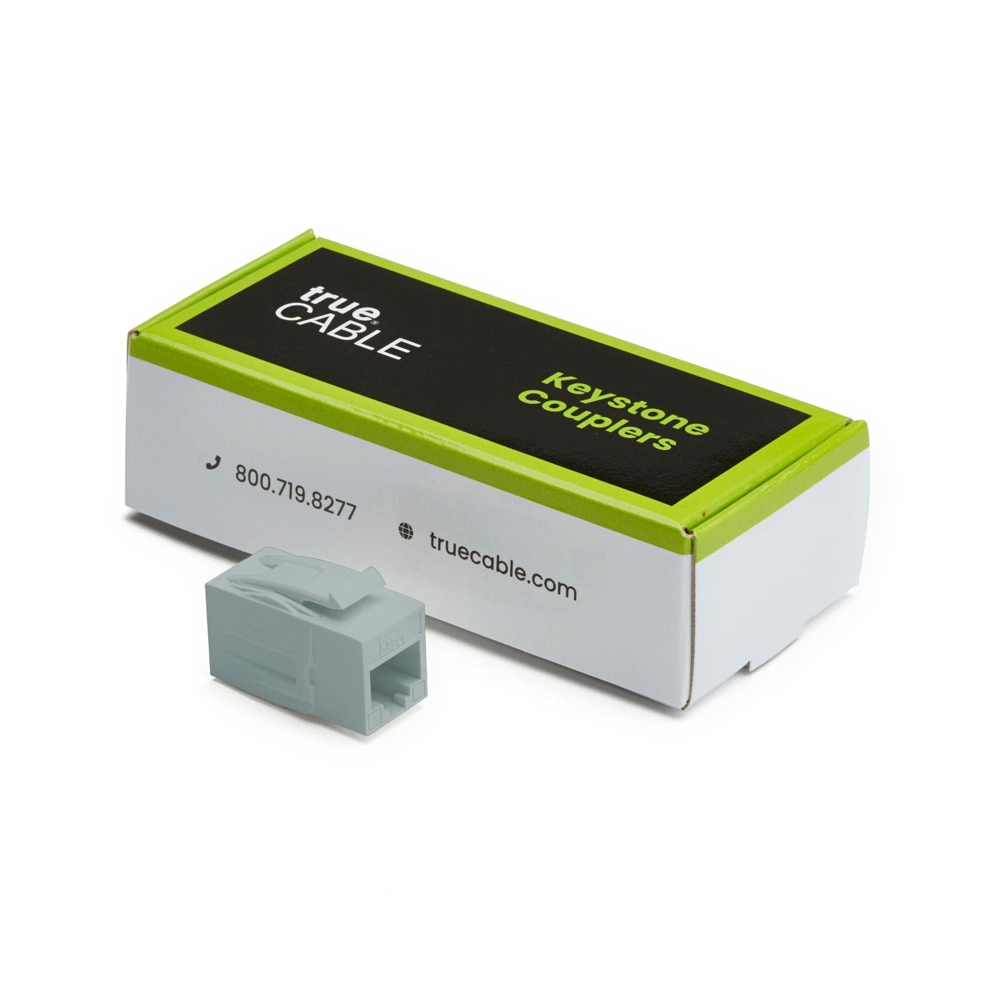 Cat6 Keystone Jack Coupler | Unshielded | Gray | 6 Piece | closed box