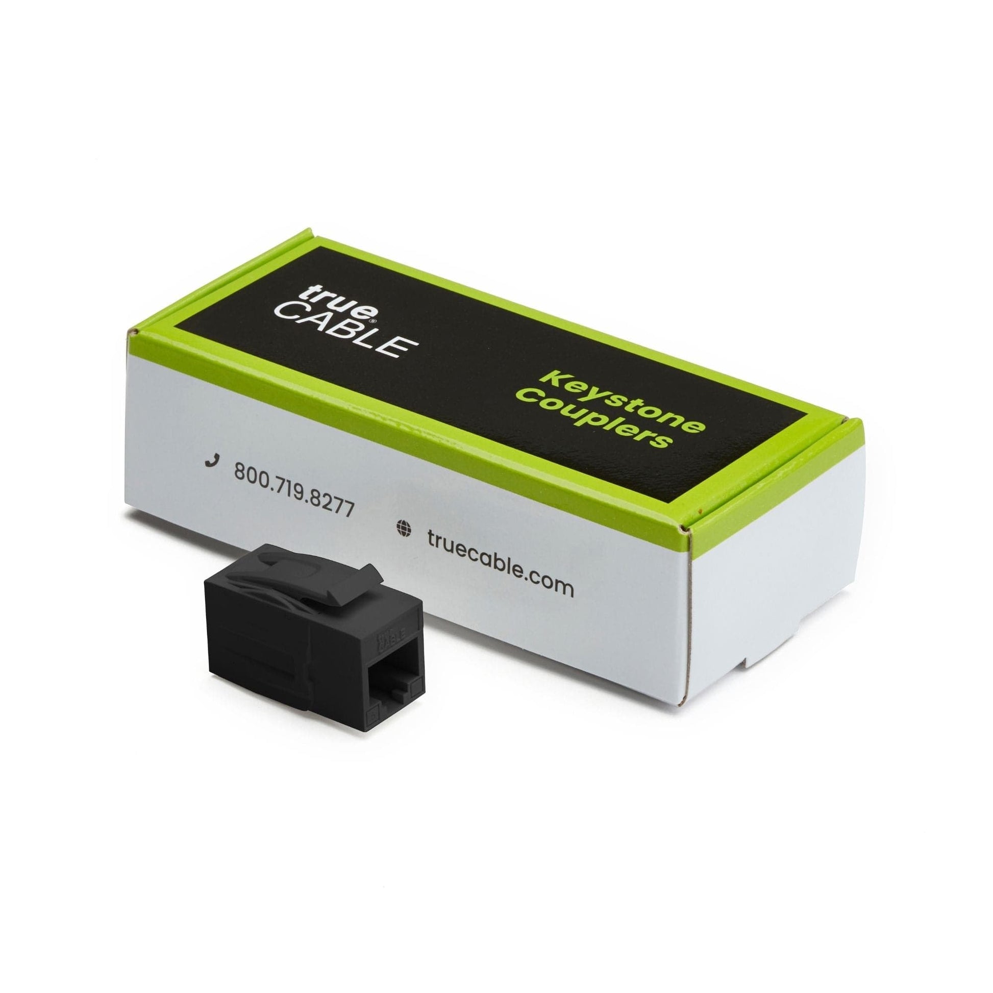 Cat6 Keystone Jack Coupler | Unshielded | Black | 6 Piece | closed box