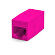 Cat6 Inline Coupler | Unshielded | Pink | 2pc | front