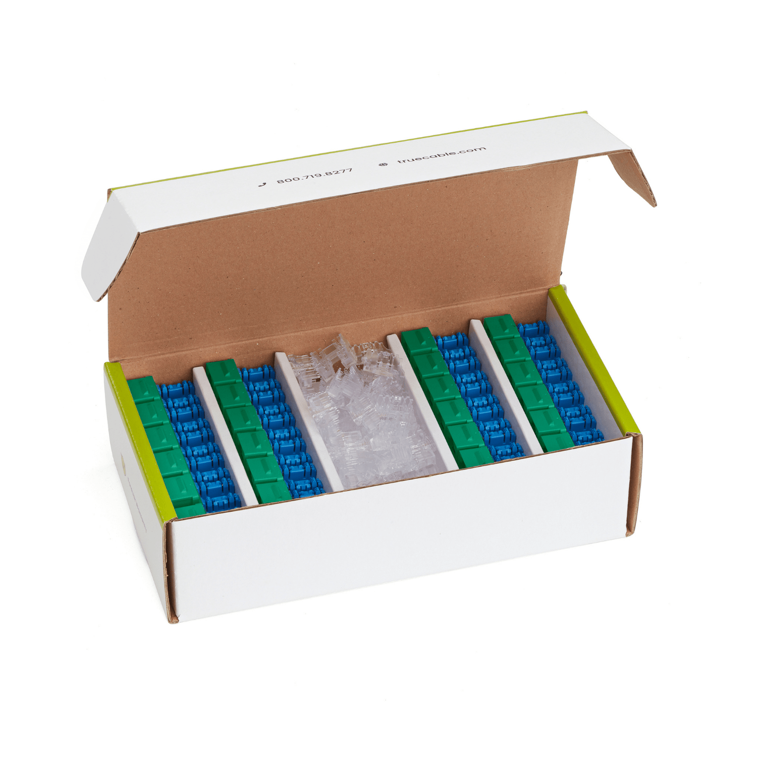 Cat5e Punch Down Keystone Jack | Unshielded | 48pc | Packaging | Green