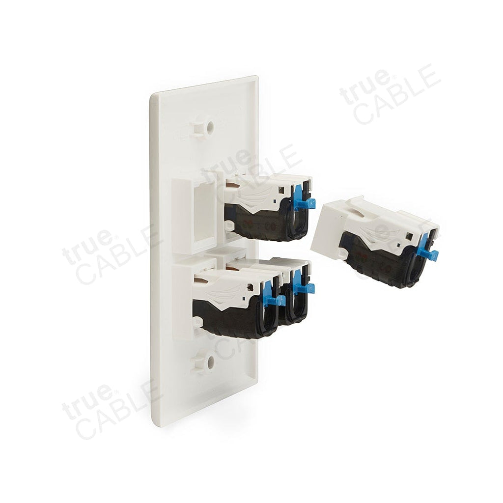 Single Gang Wall Plate - 4 port