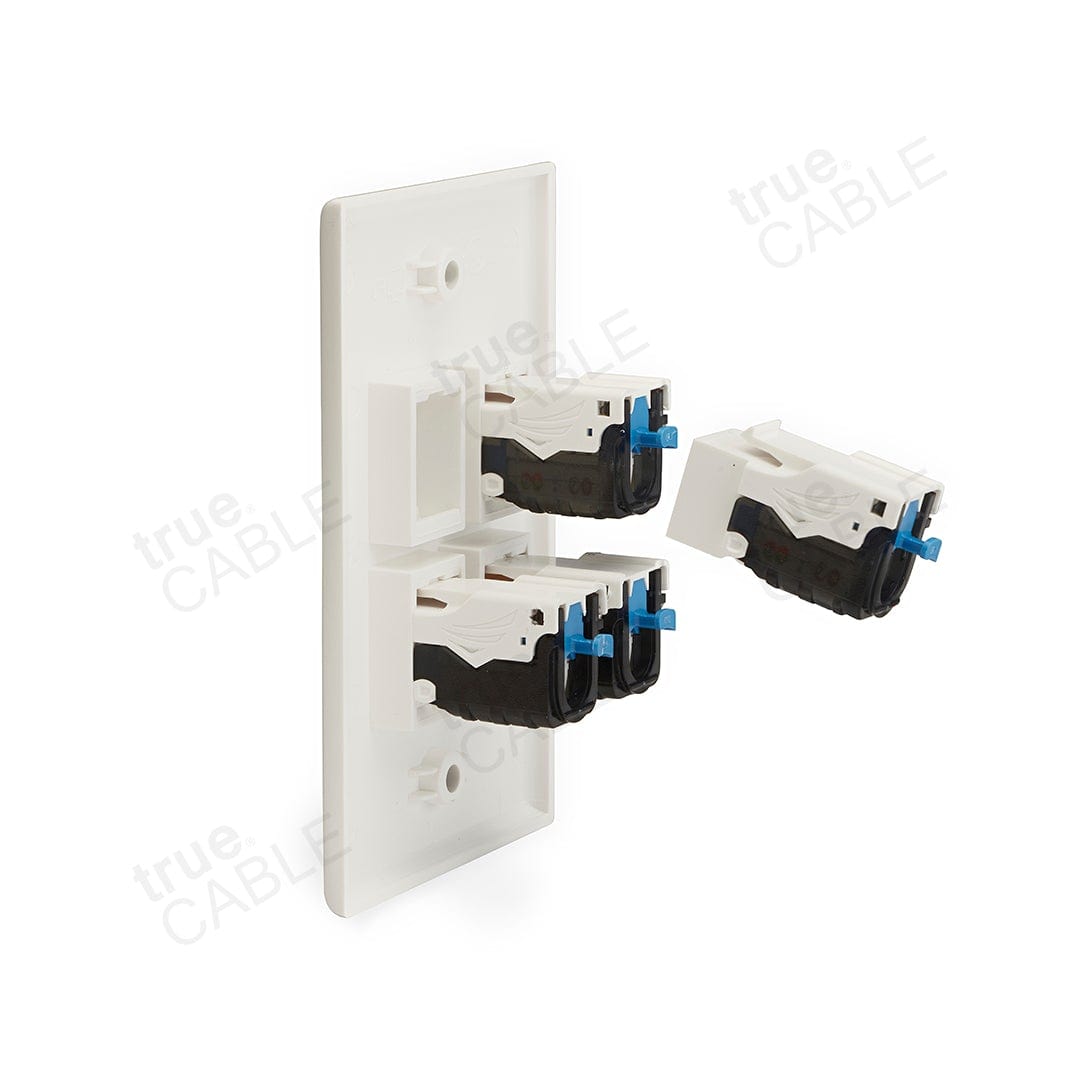 Single Gang Wall Plate - 4 port