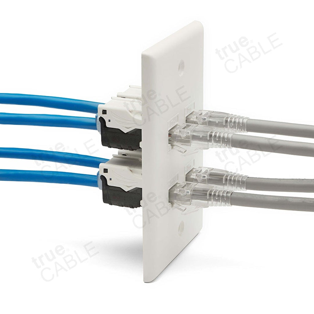 Single Gang Wall Plate - 4 port