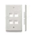 Single Gang Wall Plate - 4 port