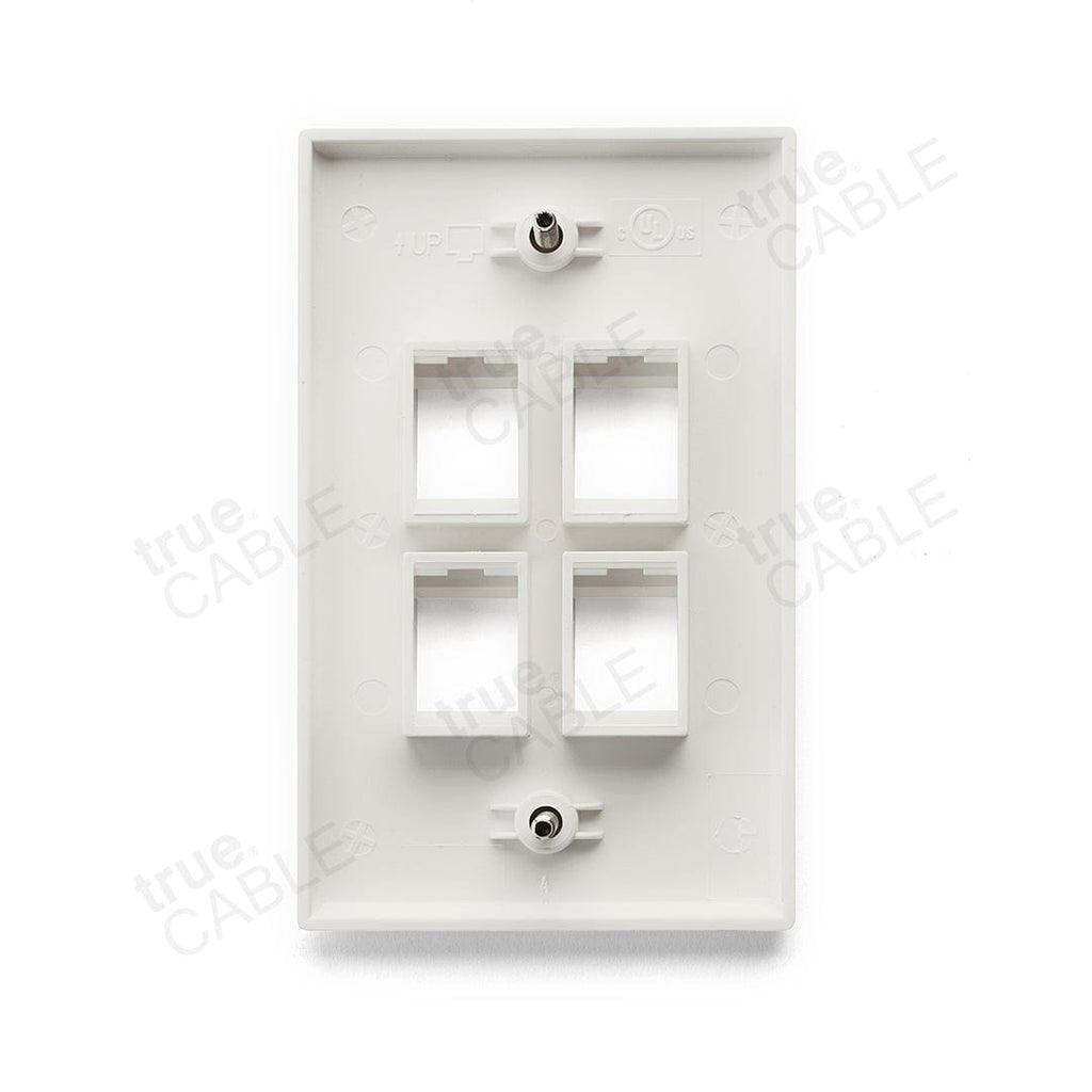Single Gang Wall Plate - 4 port