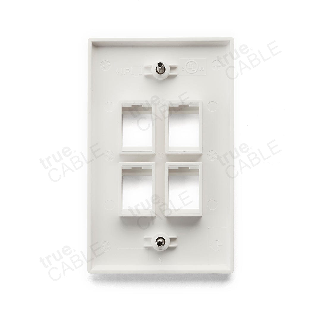 Single Gang Wall Plate - 4 port