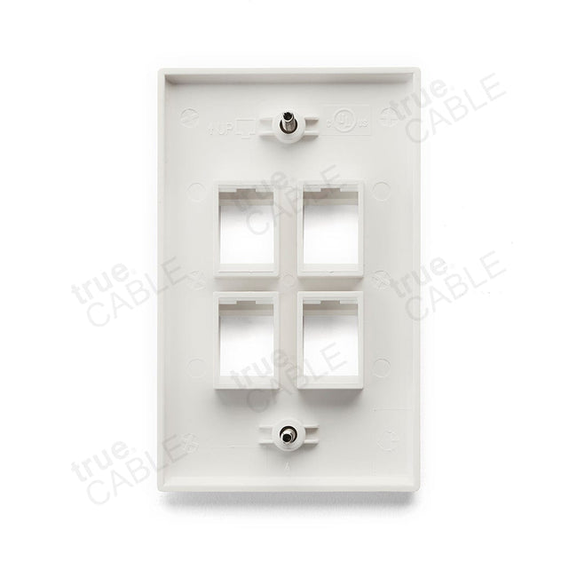 Single Gang Wall Plate - 4 port
