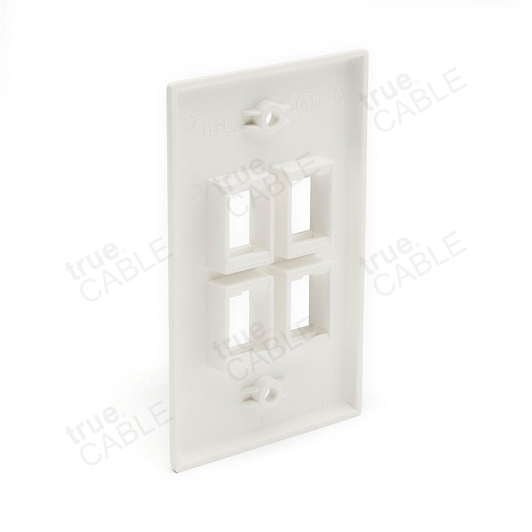 Single Gang Wall Plate - 4 port