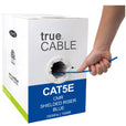 Cat5e Shielded Riser Ethernet Cable Blue 1000ft trueCABLE Hand Pulling