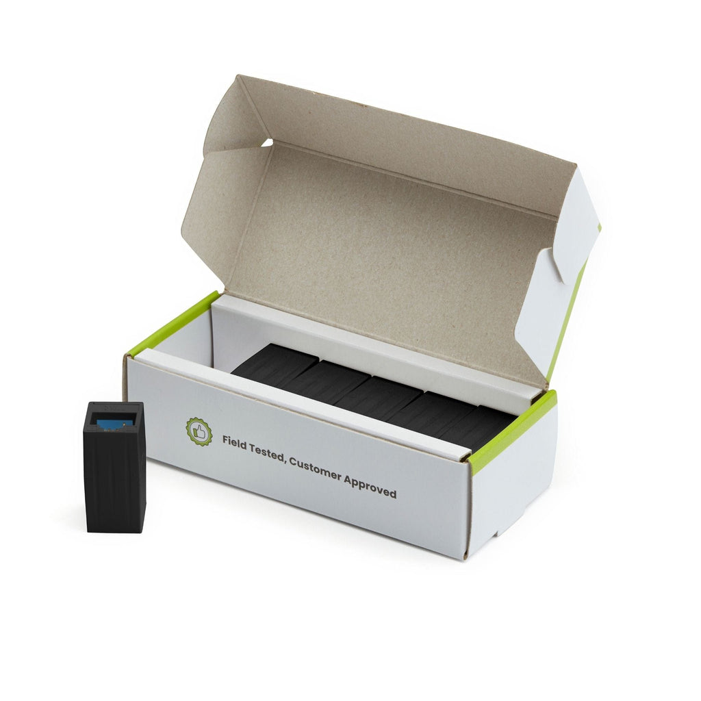 Cat6 Inline Coupler | Unshielded | Black | 6pc | open box