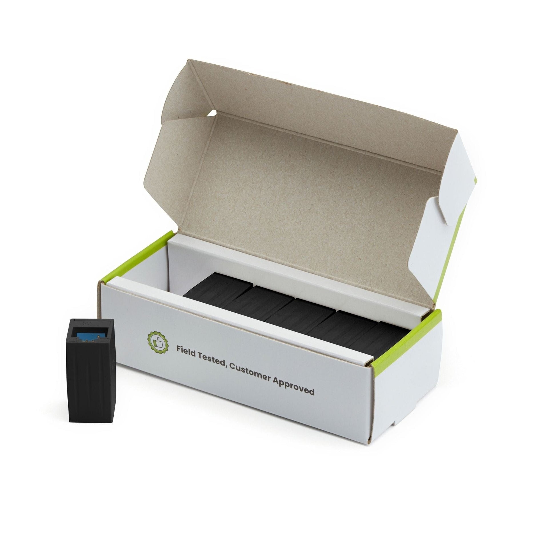 Cat6 Inline Coupler | Unshielded | Black | 6pc | open box