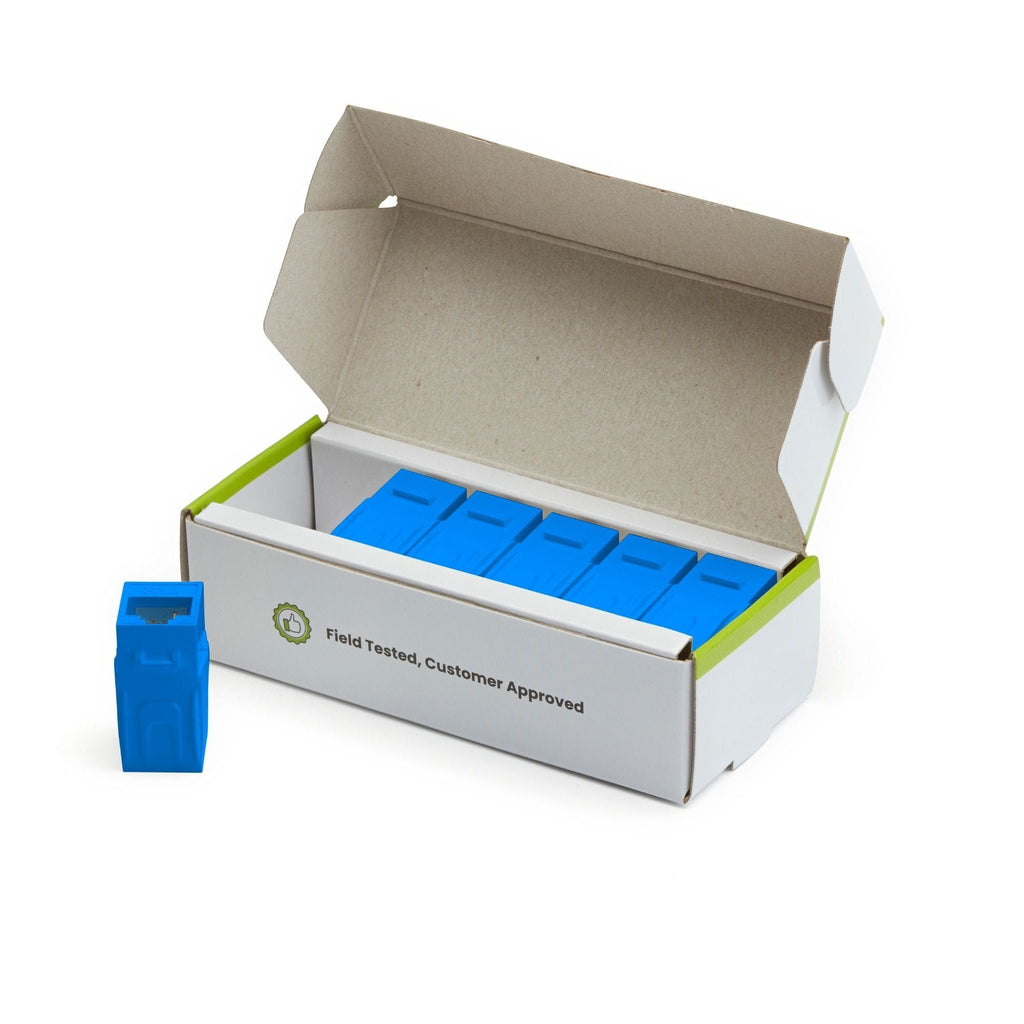 Cat6 Keystone Jack Coupler | Unshielded | Blue | 6 Piece | open box