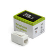 Cat6A Keystone Jack Couplers | Unshielded | 2 Piece | White | closed box