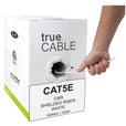 Cat5e Shielded Riser Ethernet Cable White 1000ft trueCABLE Hand Pulling