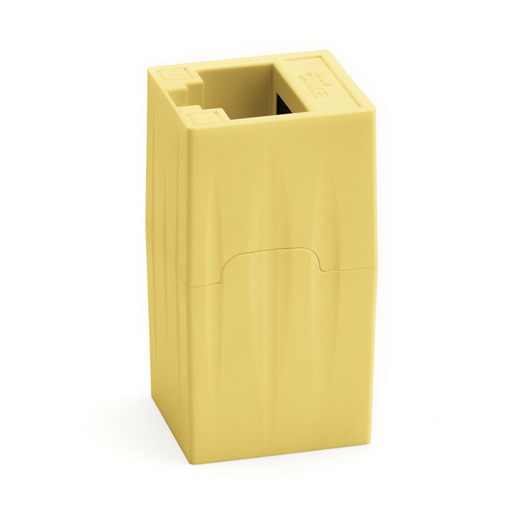 Cat6A Inline Coupler | Unshielded | Yellow | 6pc | standing up