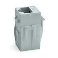 Cat6A Keystone Jack Couplers | Unshielded | 2 Piece | Gray | standing up