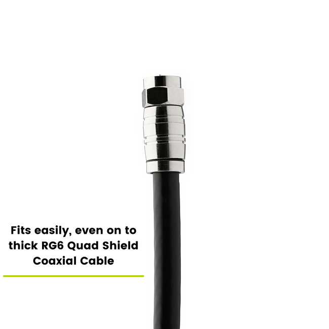 RG6 f connector, terminated, 20 piece