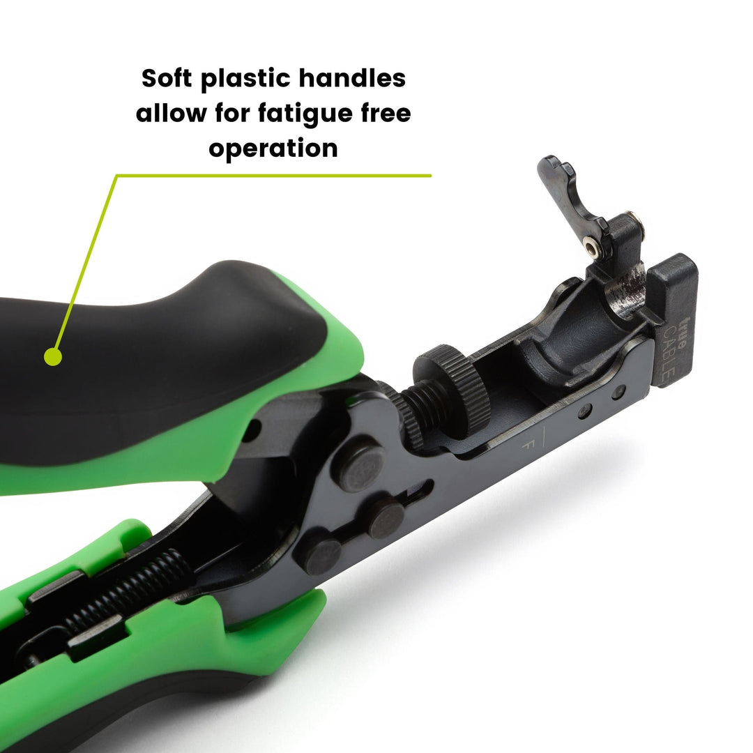 RG6 compression tool, close up