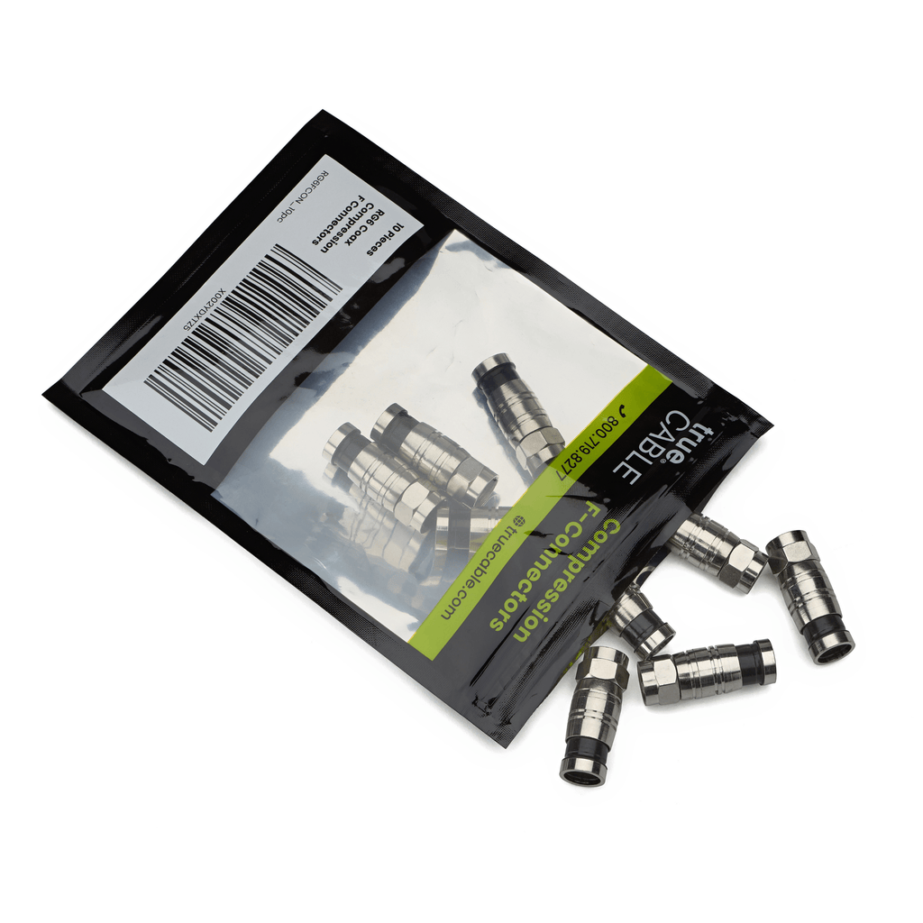 RG6 f connector, bag spilled, 10 piece