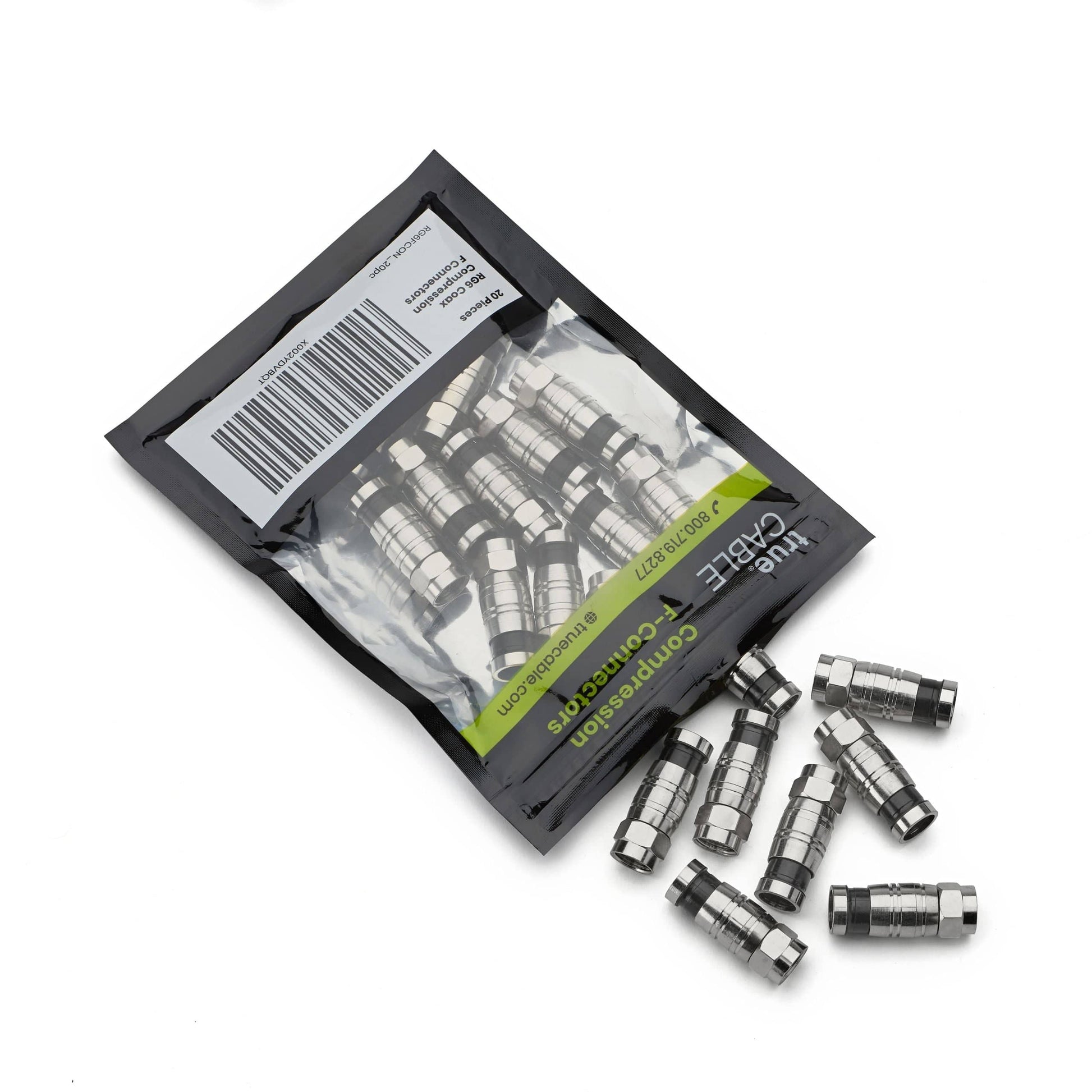 RG6 f connector, bag spilled, 20 piece