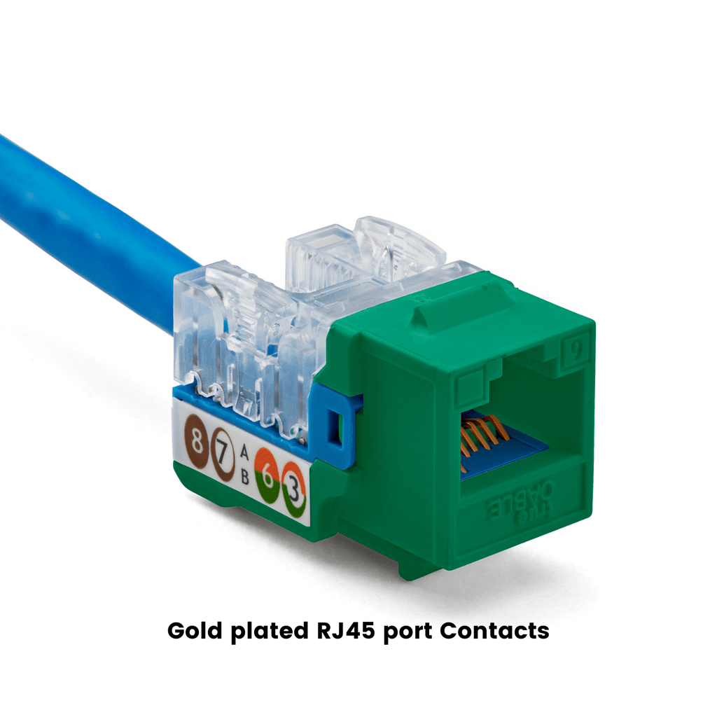Cat6 Punch Down Keystone Jack | Unshielded | 24pc | Packaging | Green