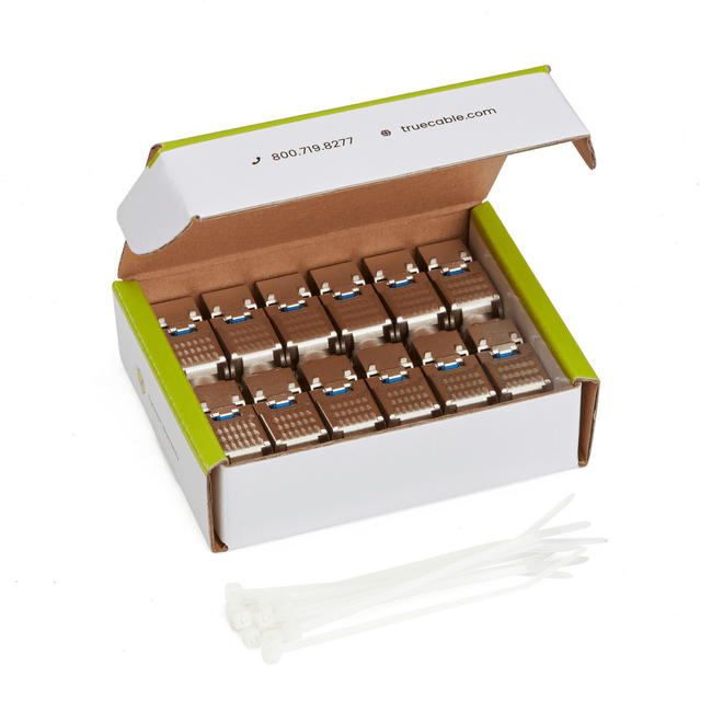 Cat6A Toolless Keystone Jack | Shielded | 12pc | Packaging | White