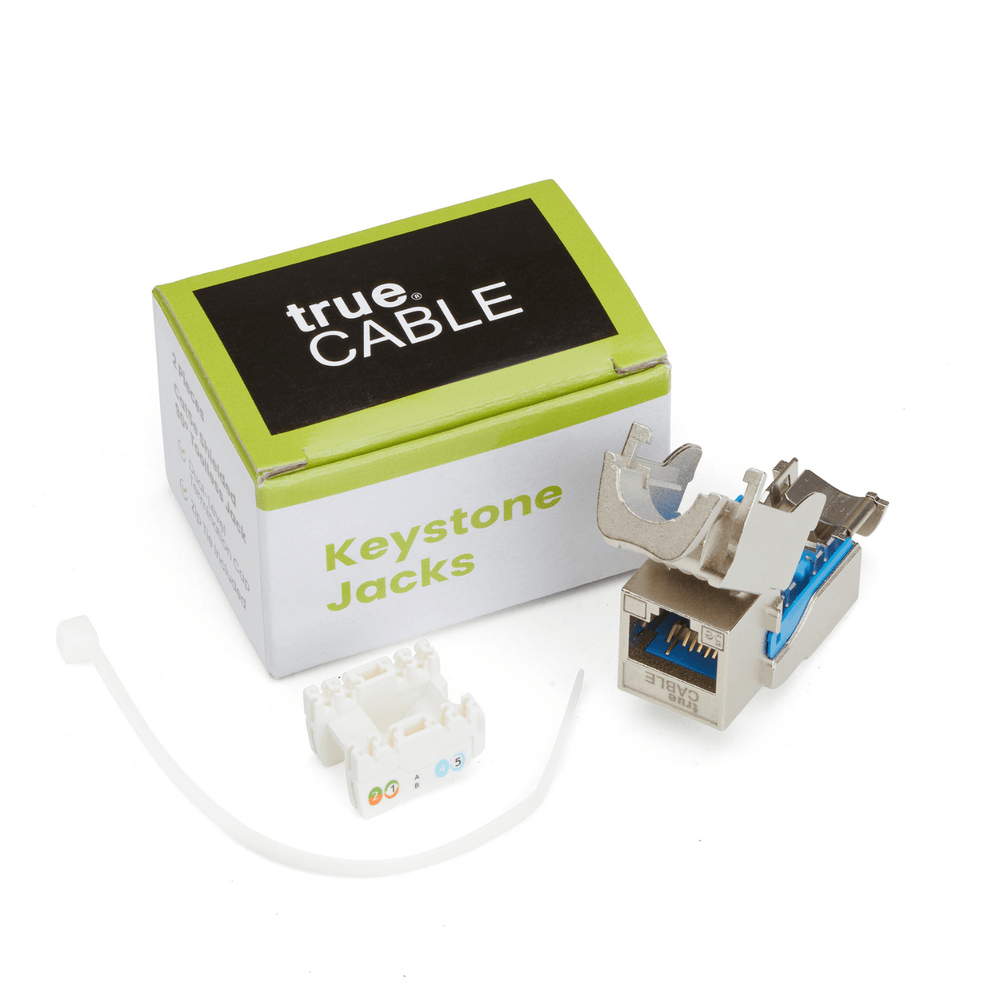 Shielded Cat5e Toolless Keystone Jack | RJ45 | trueCABLE