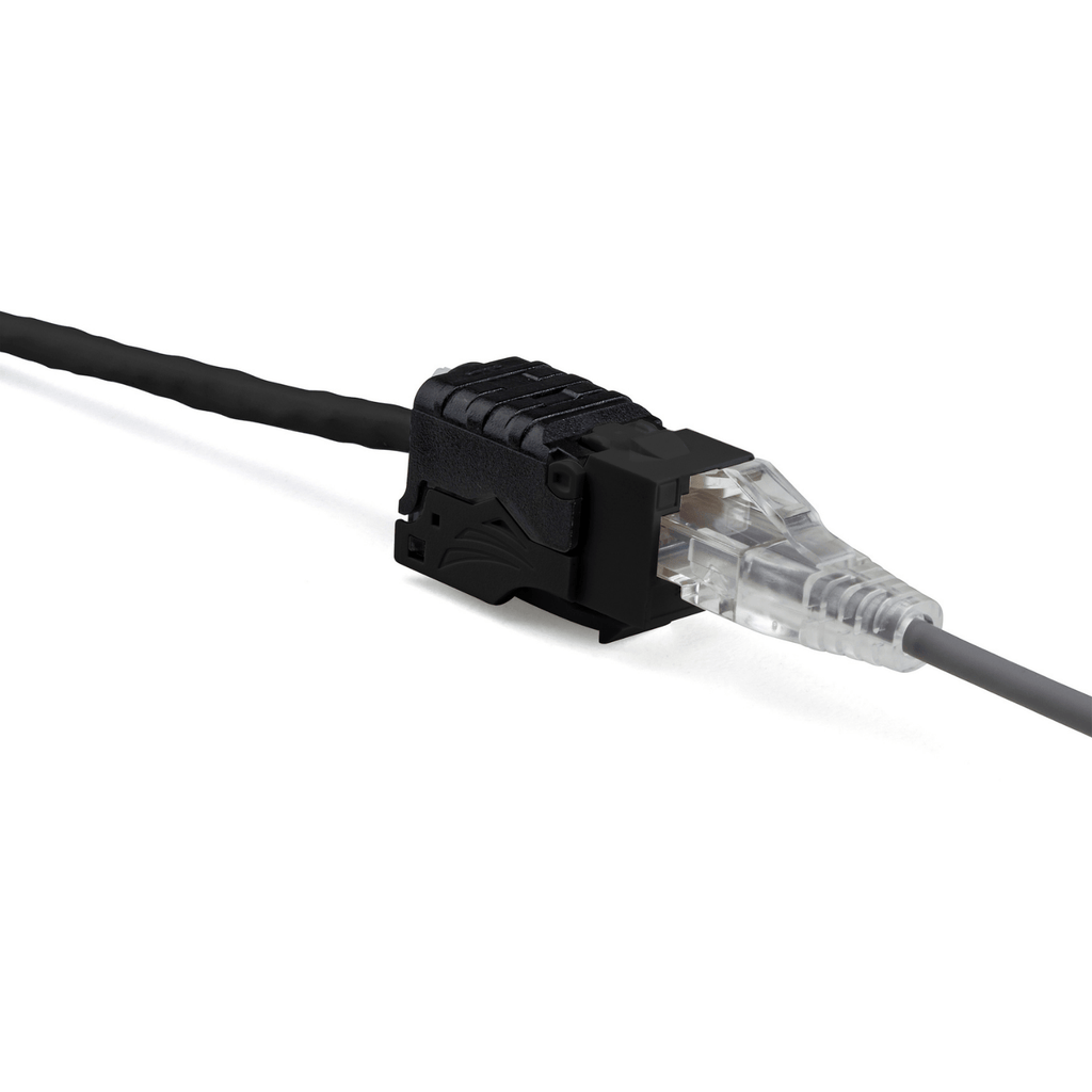 Cat5e Toolless Keystone Jack | Unshielded | 6pc | Black