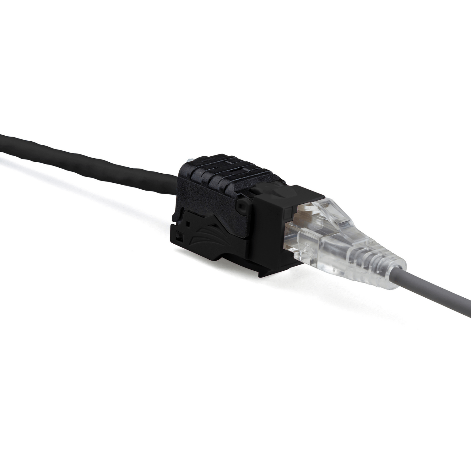 Cat5e Toolless Keystone Jack | Unshielded | 12pc | Black