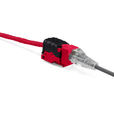 Cat5e Toolless Keystone Jack | Unshielded | 6pc | Red