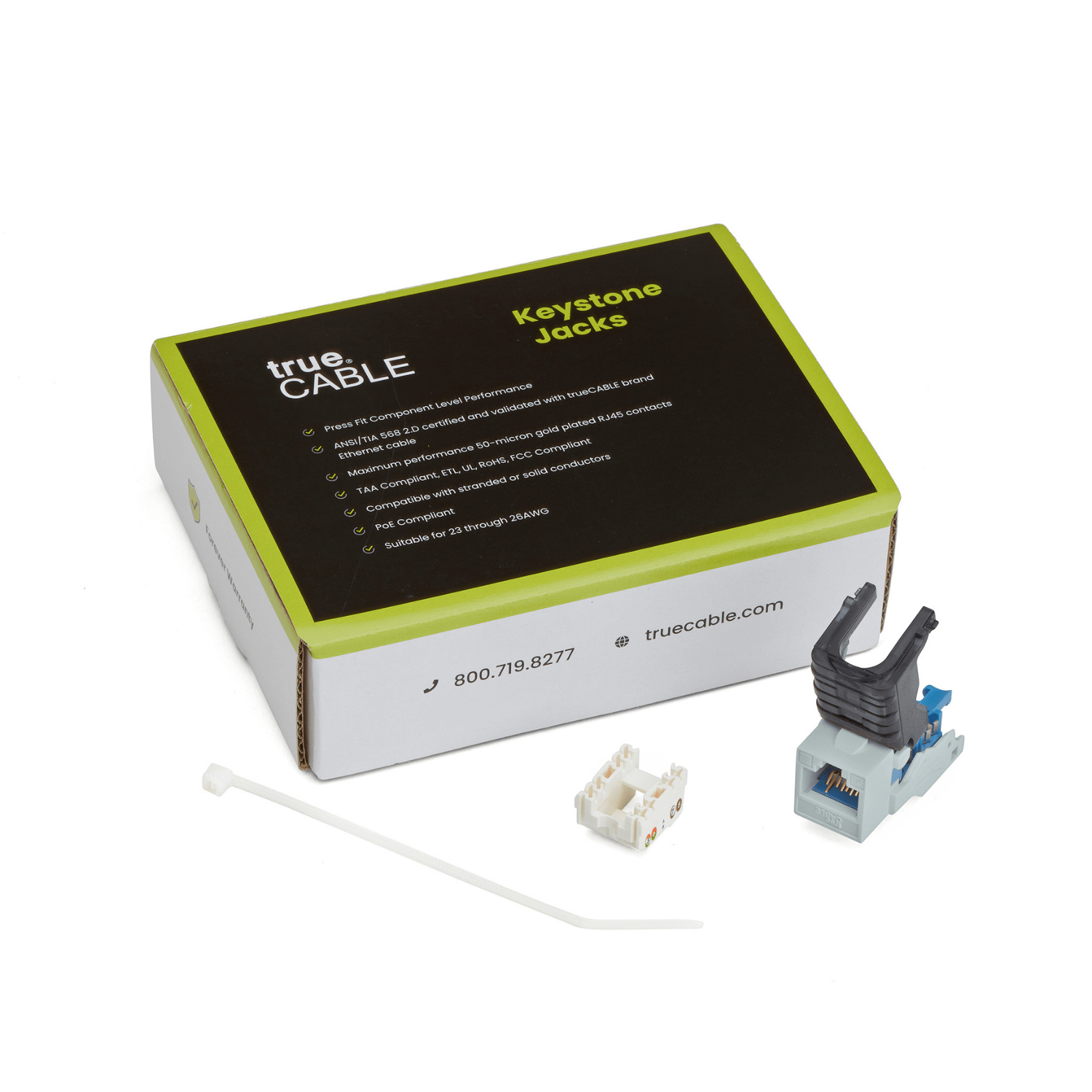 Cat5e Toolless Keystone Jack | Unshielded | 12pc | Packaging | Gray