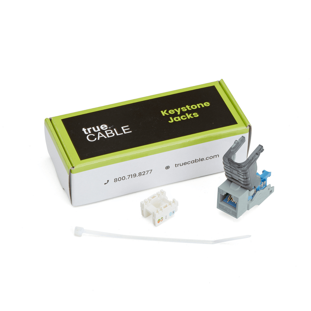 Cat5e Toolless Keystone Jack | Unshielded | 6pc | Packaging | Gray