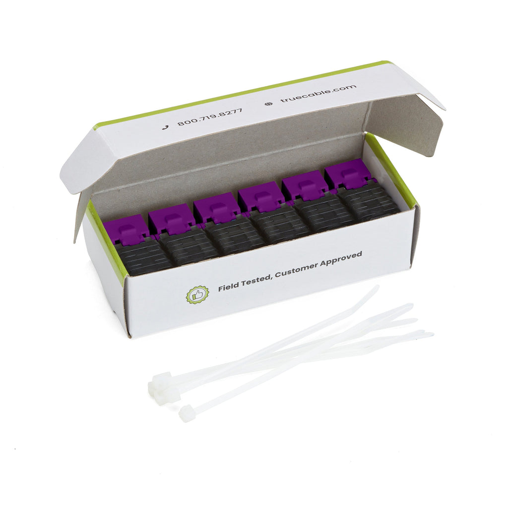 Cat6 Toolless Keystone Jack | Unshielded | 6pc | Purple