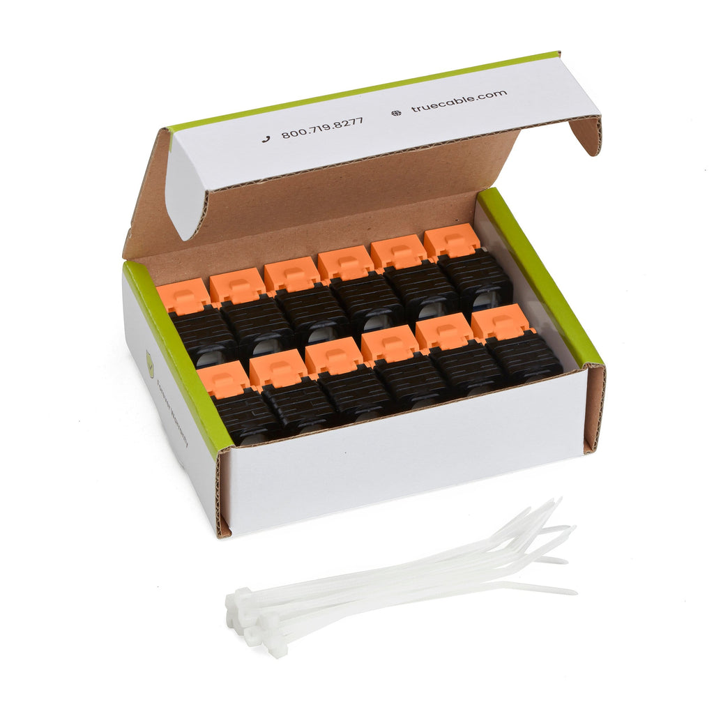 Cat5e Toolless Keystone Jack | Unshielded | 12pc | Orange