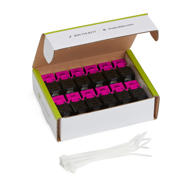 Cat5e Toolless Keystone Jack | Unshielded | 12pc | Pink