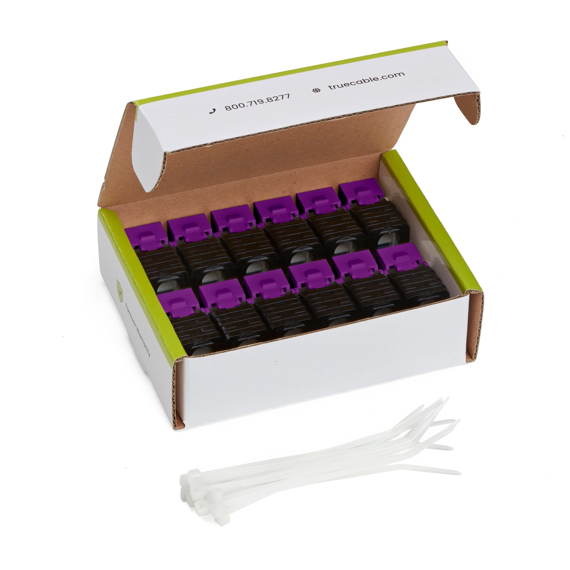 Cat5e Toolless Keystone Jack | Unshielded | 12pc | Purple