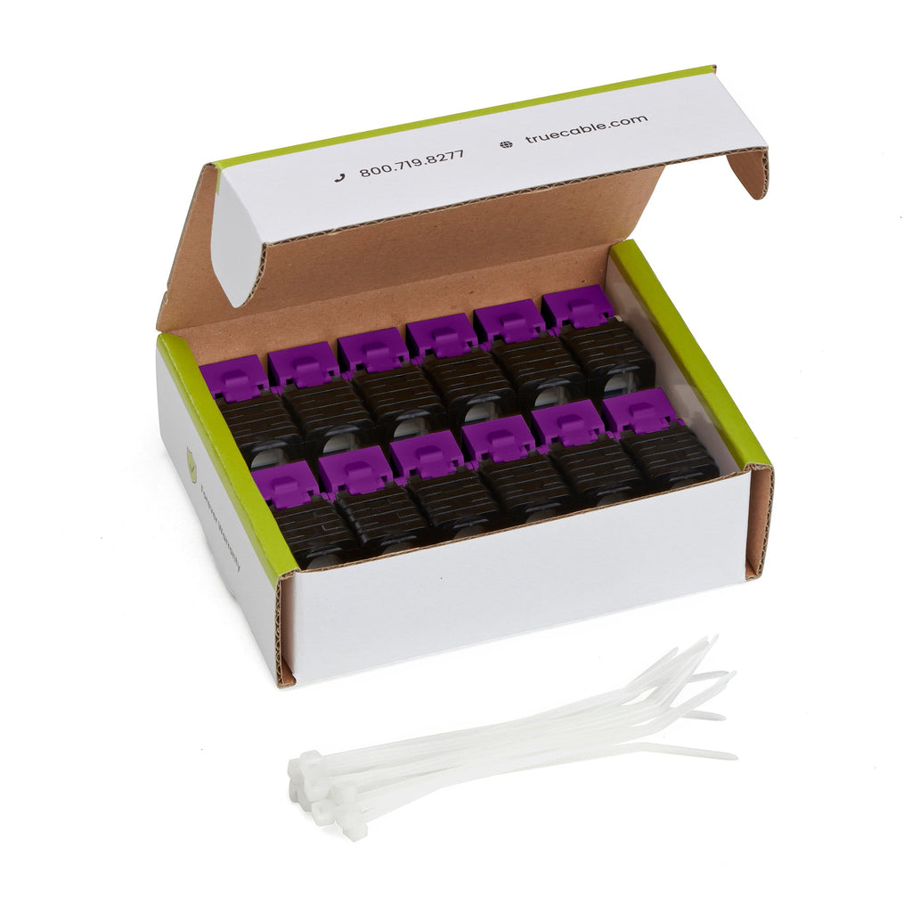 Cat6 Toolless Keystone Jack | Unshielded | 12pc | Purple