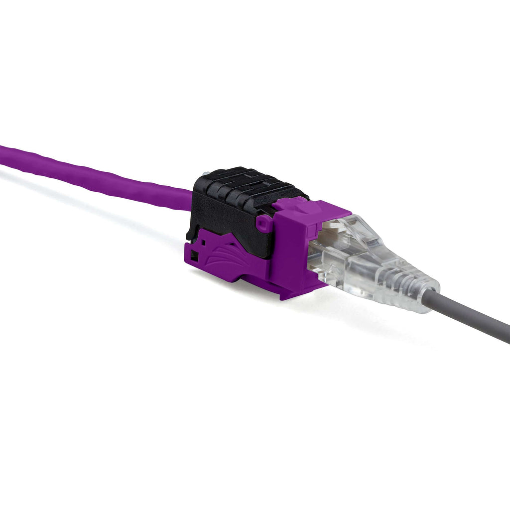 Cat6 Toolless Keystone Jack | Unshielded | 12pc | Purple