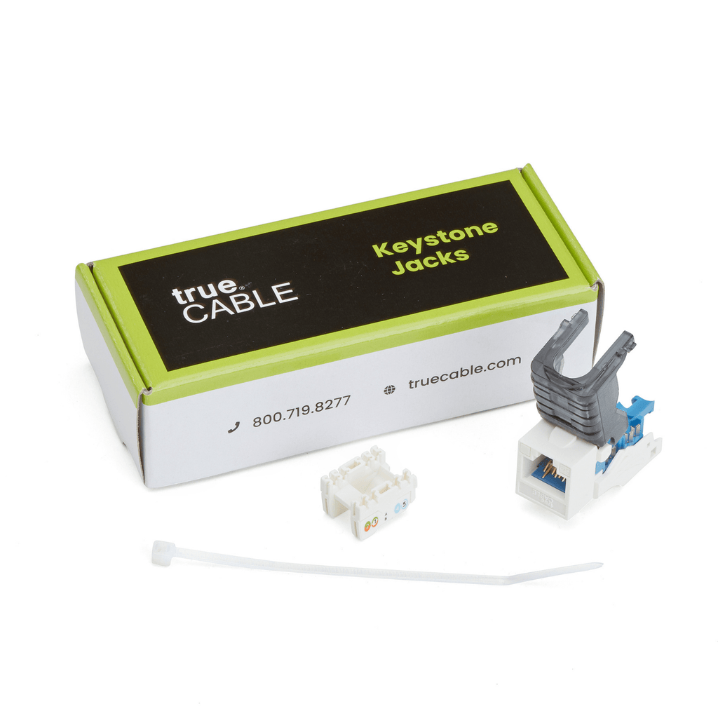 Cat5e Toolless Keystone Jack | Unshielded | 6pc | White