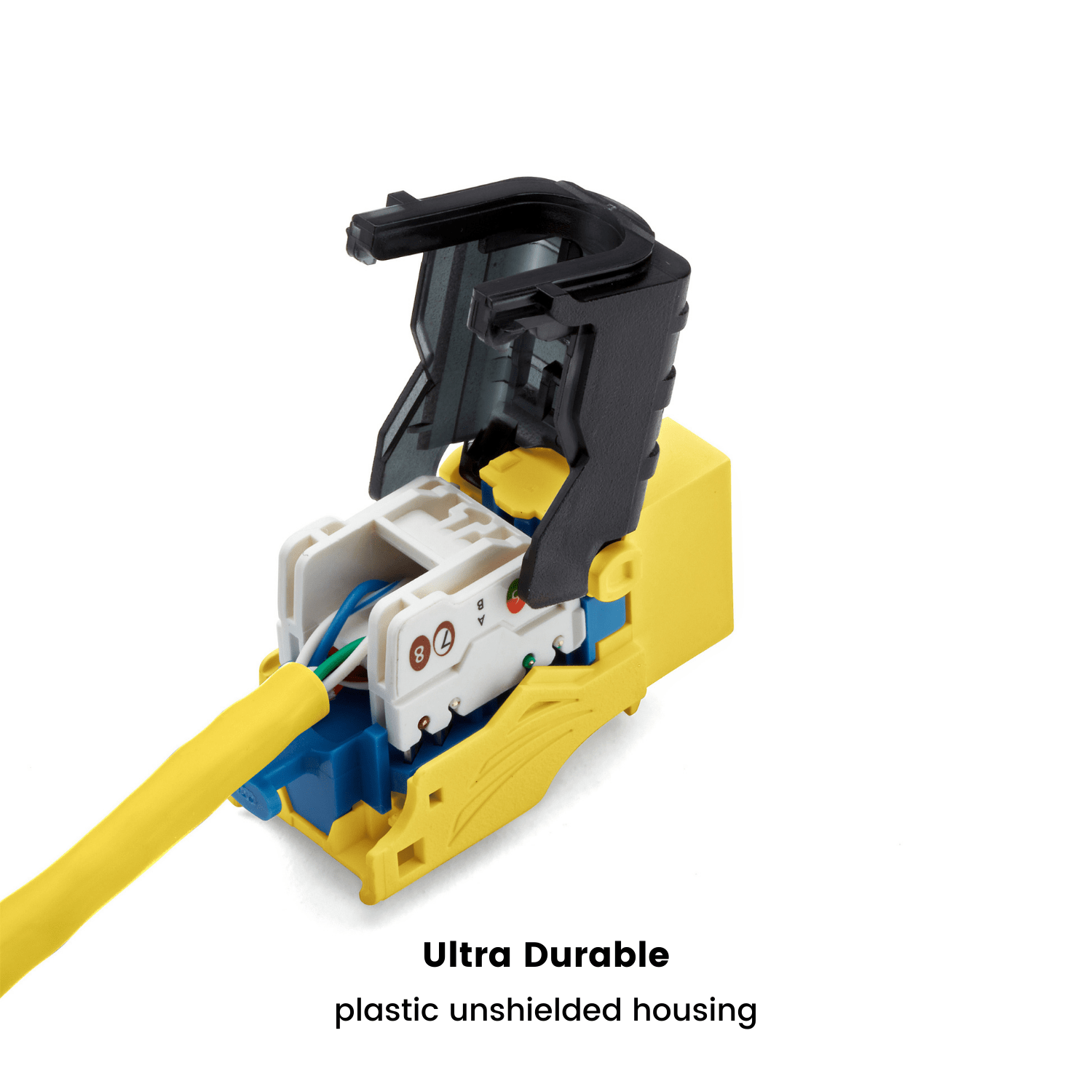 Cat5e Toolless Keystone Jack | Unshielded | 2pc | Yellow