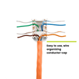 Cat5e Toolless Keystone Jack | Unshielded | 12pc | Orange