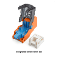 Cat5e Toolless Keystone Jack | Unshielded | 6pc | Orange