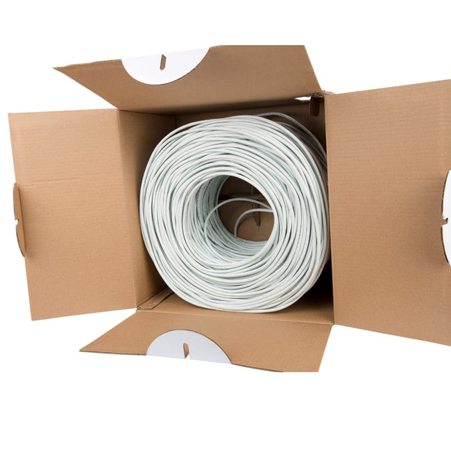 Cat5e Shielded Riser Ethernet Cable White 1000ft trueCABLE Open Box