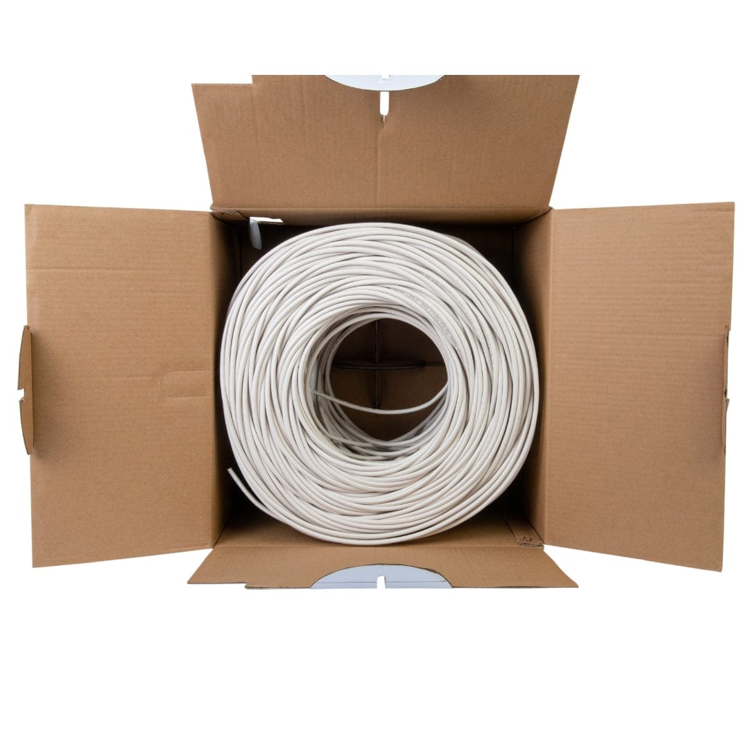 Cat5e Shielded Plenum Ethernet Cable White 1000ft trueCABLE Open Box